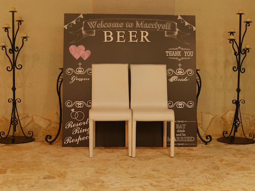 結婚式場　ボード