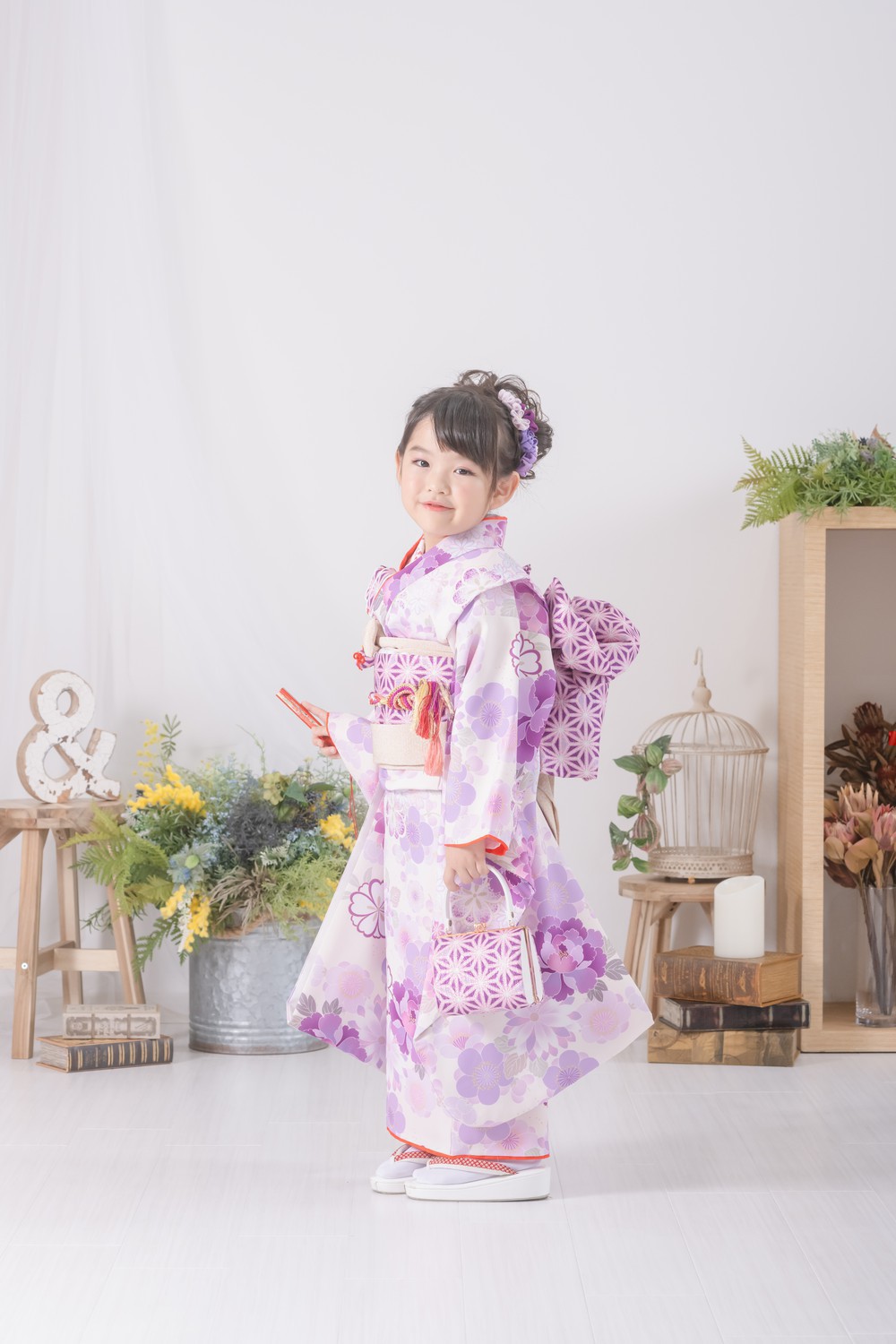 七歳プラン【60周年記念特別価格】着物レンタル・着付け・写真一式