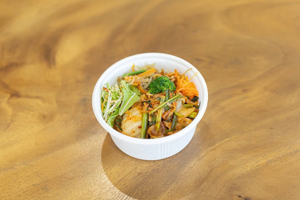 豚キムチとナムル丼