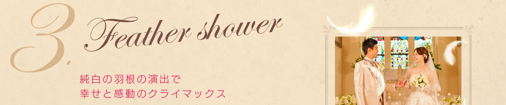 純白の羽根の演出で幸せと感動のクライマックス
