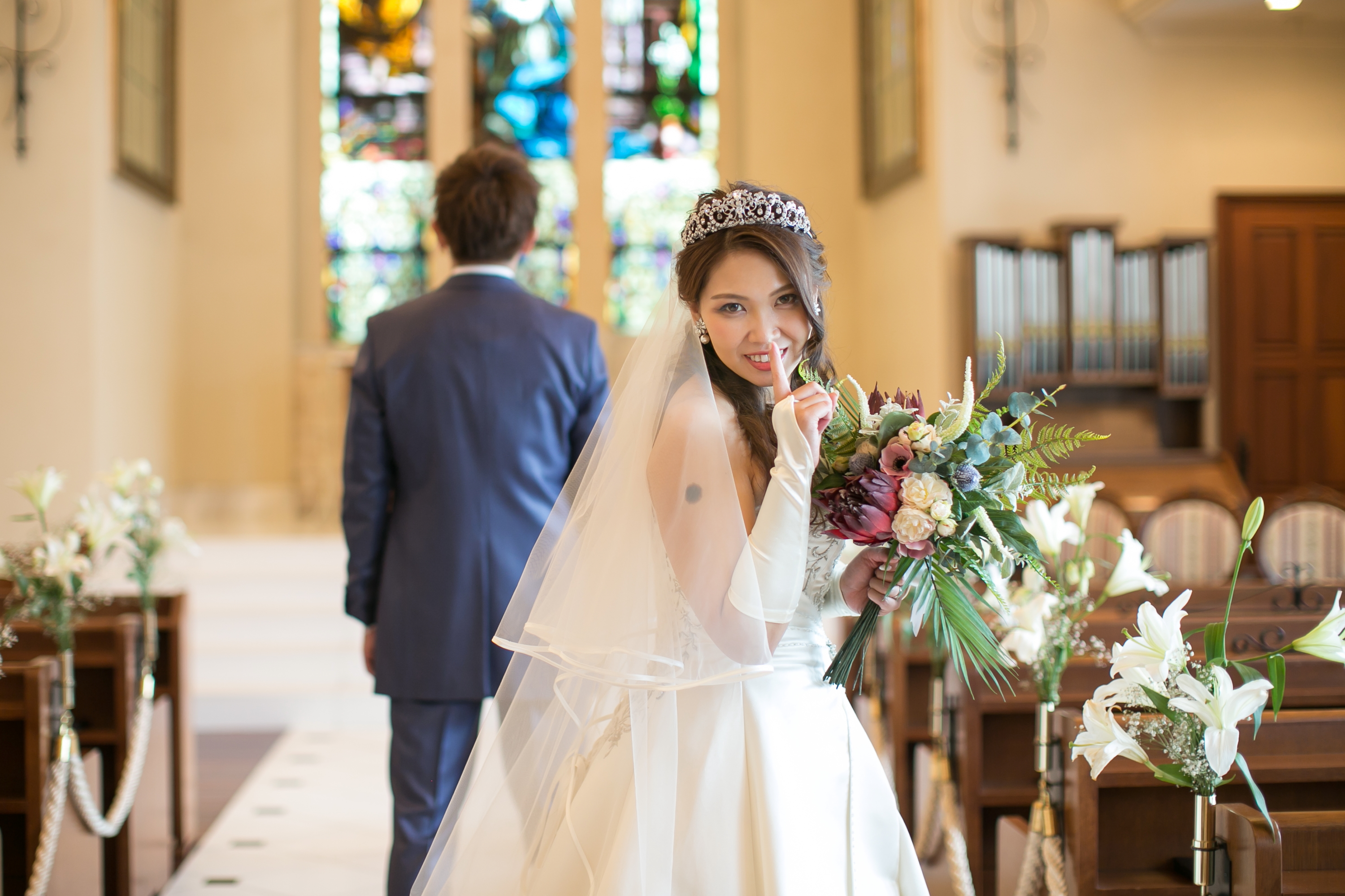 おしゃれ海外ウェディング 前撮りサプライズ マリエール太田 群馬県太田市の結婚式場 披露宴会場 挙式