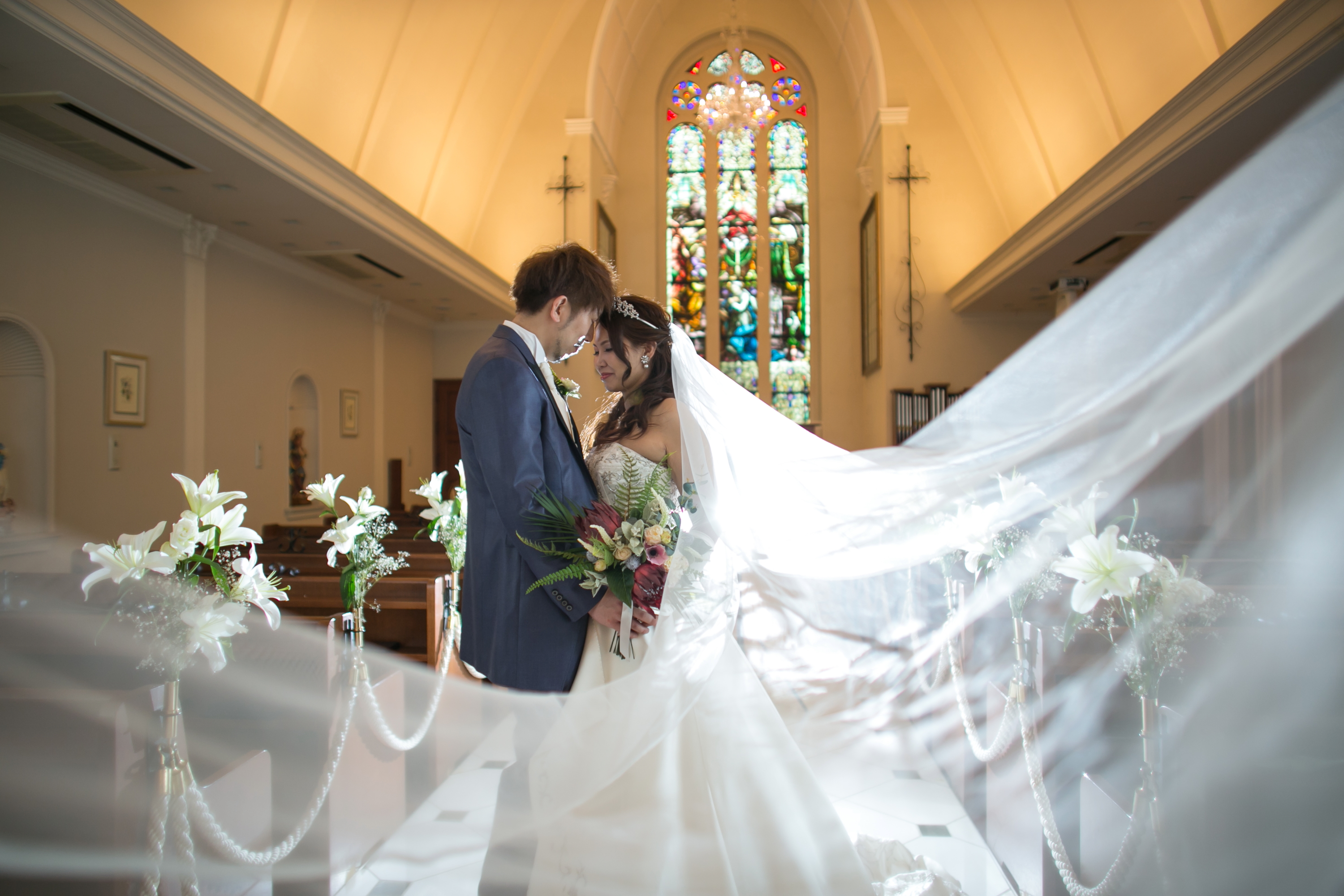 おしゃれ海外ウェディング チャペル前撮り編 マリエール太田 群馬県太田市の結婚式場 披露宴会場 挙式